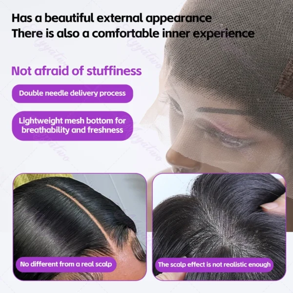 30 40 Inch Bone Straight 13x6 13x7 Transparent Lace Front Wig 250 Density 13x4 HD Lace Frontal Wigs Human Hair 6x6 CLosure Wig - Image 12