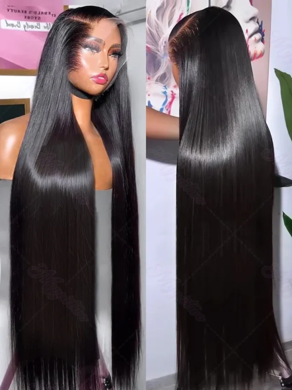 30 40 Inch Bone Straight 13x6 13x7 Transparent Lace Front Wig 250 Density 13x4 HD Lace Frontal Wigs Human Hair 6x6 CLosure Wig - Image 19