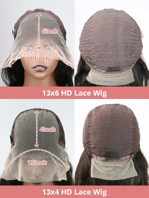 High 300 Density HD 13X6 Transparent Curly Human Hair Lace Frontal Wig 40 46 Inch Deep Water Wave 13X4 Lace Front Human Hair Wig - Image 6