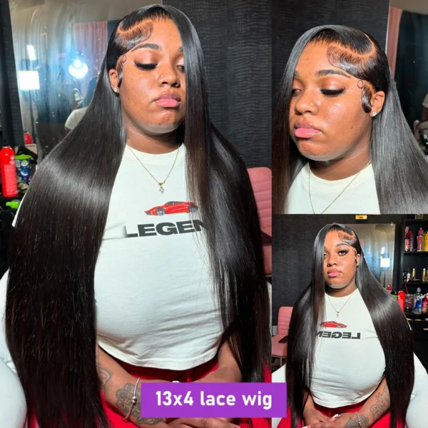 30 40 Inch Bone Straight 13x6 13x7 Transparent Lace Front Wig 250 Density 13x4 HD Lace Frontal Wigs Human Hair 6x6 CLosure Wig - Image 18