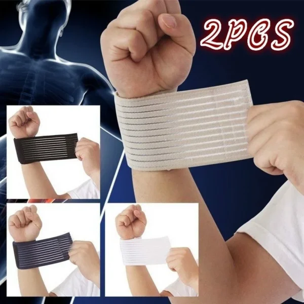 2PCS/set Sport Wristbands Compression Knee Pad Joint Tape Gym Elastic Bands Elbow Bandage Breathable Adhesive Elastic Bandage - Image 7