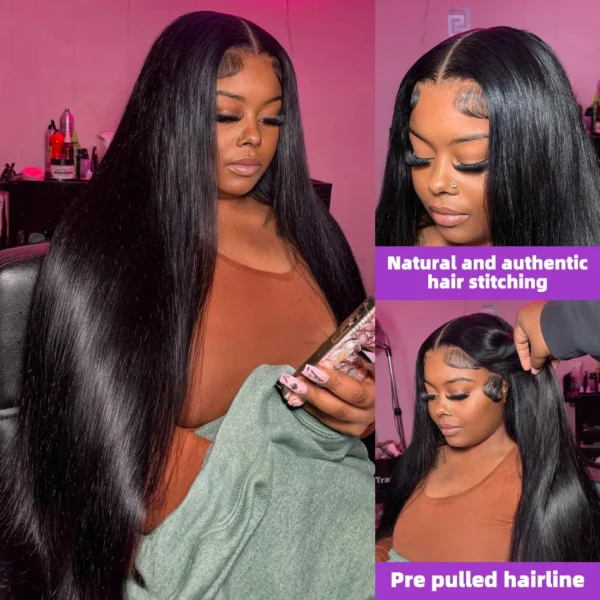 30 40 Inch Bone Straight 13x6 13x7 Transparent Lace Front Wig 250 Density 13x4 HD Lace Frontal Wigs Human Hair 6x6 CLosure Wig - Image 14