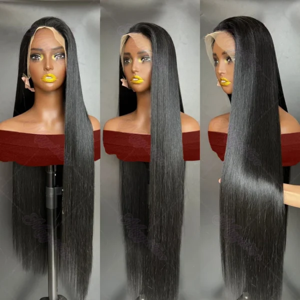 30 40 Inch Bone Straight 13x6 13x7 Transparent Lace Front Wig 250 Density 13x4 HD Lace Frontal Wigs Human Hair 6x6 CLosure Wig - Image 17