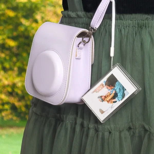 3-inch Film Clear Photo Storage Box Instant Camera Photo Case For Fujifilm Instax Mini 12/11/9/8/7 With Strap - Image 2