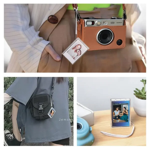 3-inch Film Clear Photo Storage Box Instant Camera Photo Case For Fujifilm Instax Mini 12/11/9/8/7 With Strap - Image 3