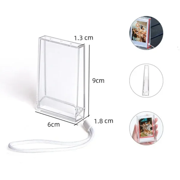 3-inch Film Clear Photo Storage Box Instant Camera Photo Case For Fujifilm Instax Mini 12/11/9/8/7 With Strap - Image 6