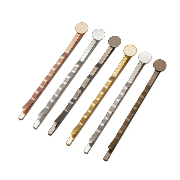 20pcs 6/8/10/12mm Headwear Jewelry Settings Hair Clip Cabochon Base Blank Bezel Trays For Cameo DIY Hairpins Barrettes Making - Image 14