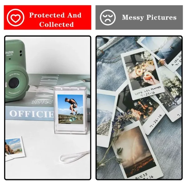 3-inch Film Clear Photo Storage Box Instant Camera Photo Case For Fujifilm Instax Mini 12/11/9/8/7 With Strap - Image 4