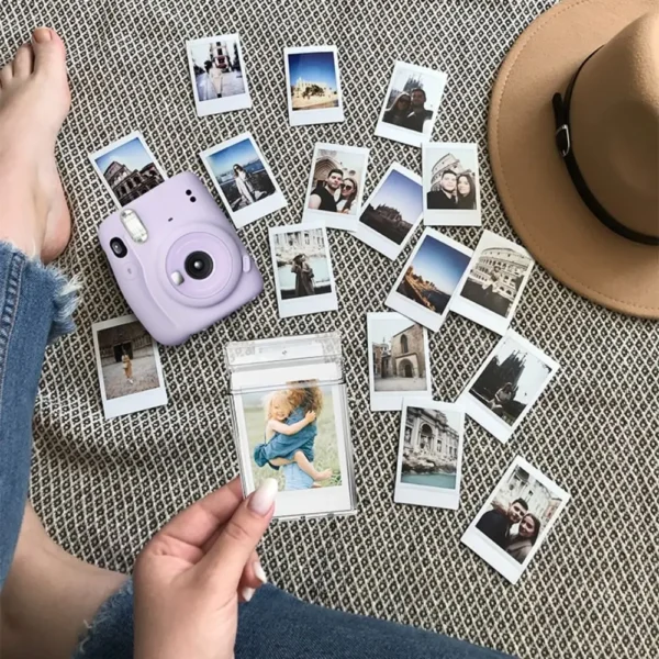 3-inch Film Clear Photo Storage Box Instant Camera Photo Case For Fujifilm Instax Mini 12/11/9/8/7 With Strap - Image 5